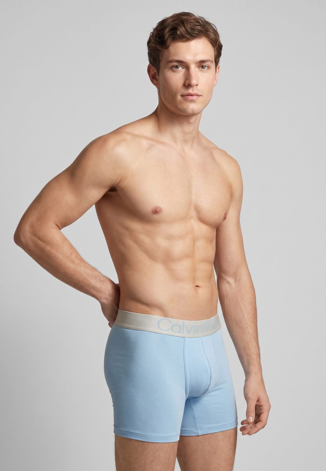Calvin Klein Boxer Brief — bleu clair — sous-vêtement homme authentique