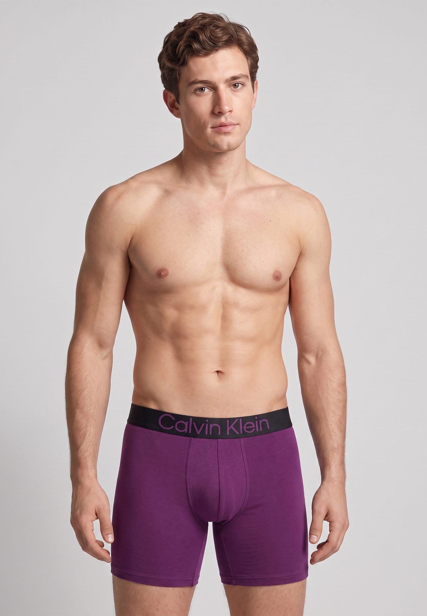 Calvin Klein Boxer Brief — violet — sous-vêtement homme authentique