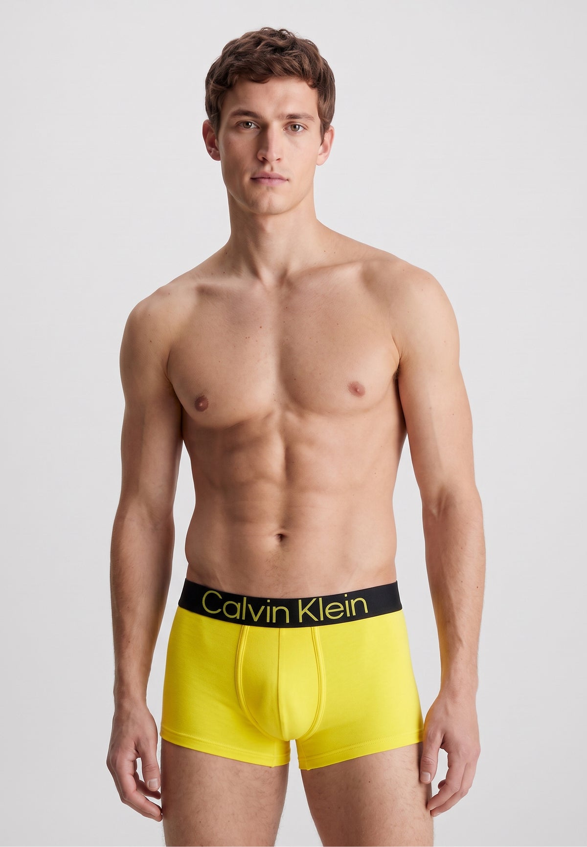 Calvin Klein Calvin Klein Boxer court — Jaune ceinture noire