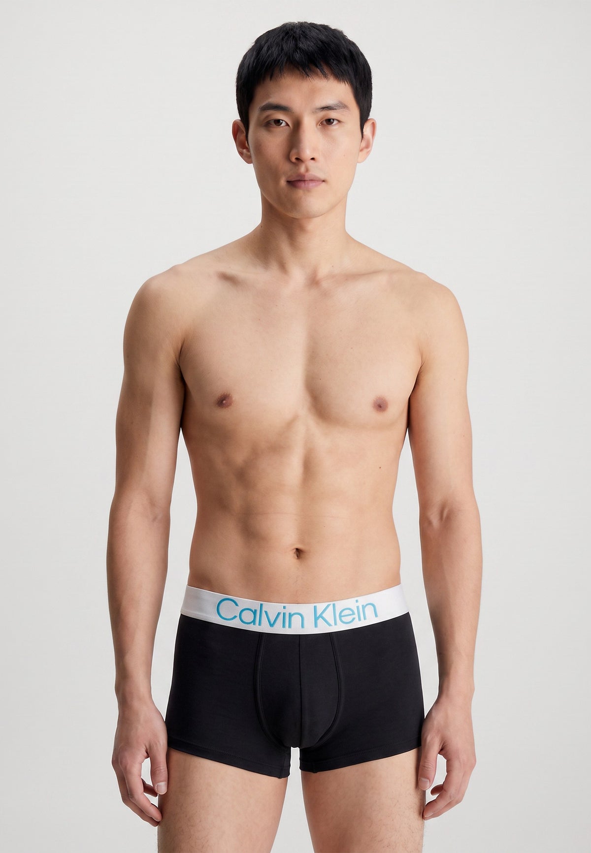 Calvin Klein Calvin Klein Boxer court — Noir ceinture blanche