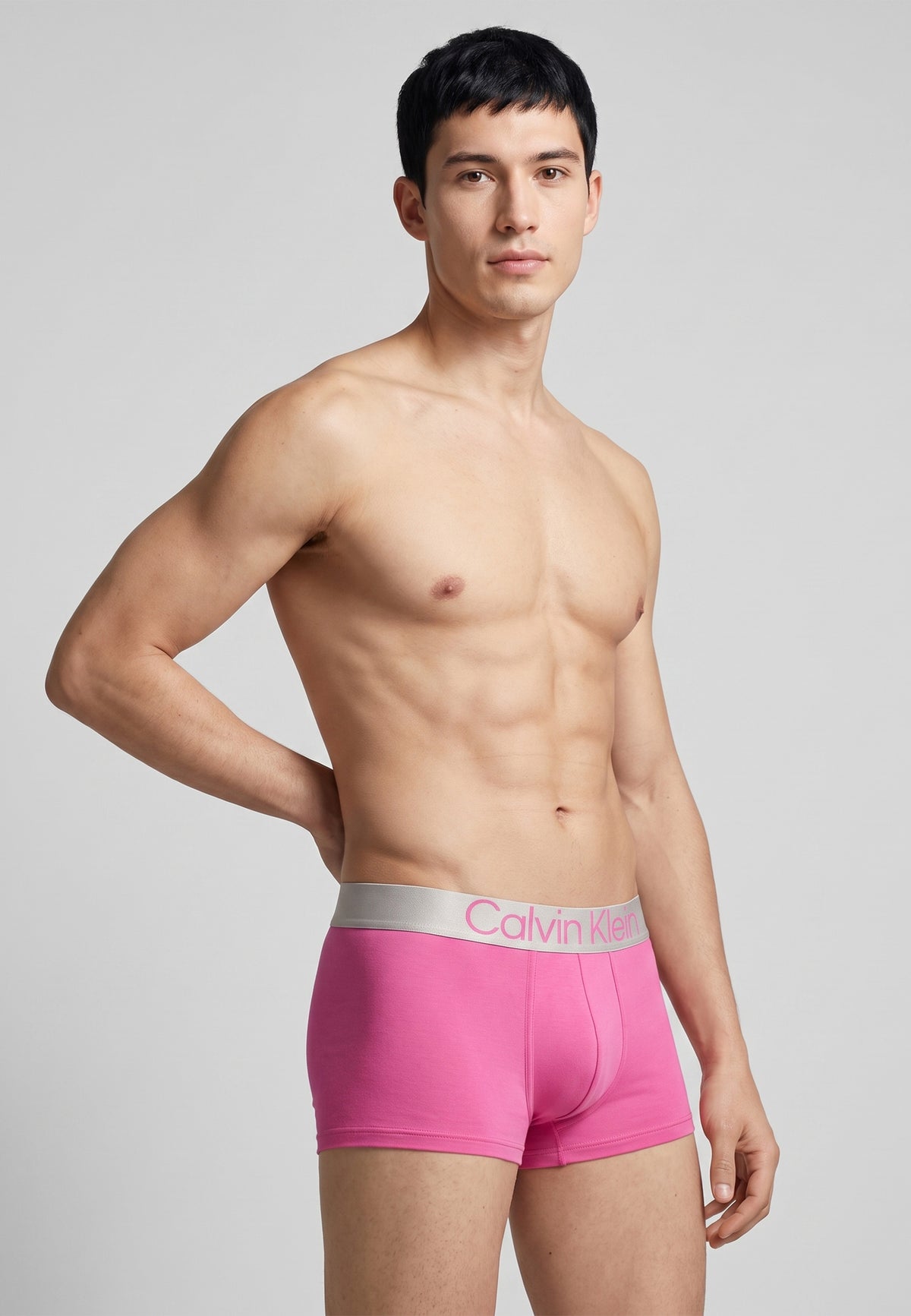 Calvin Klein Calvin Klein Boxer court — Rose ceinture argent