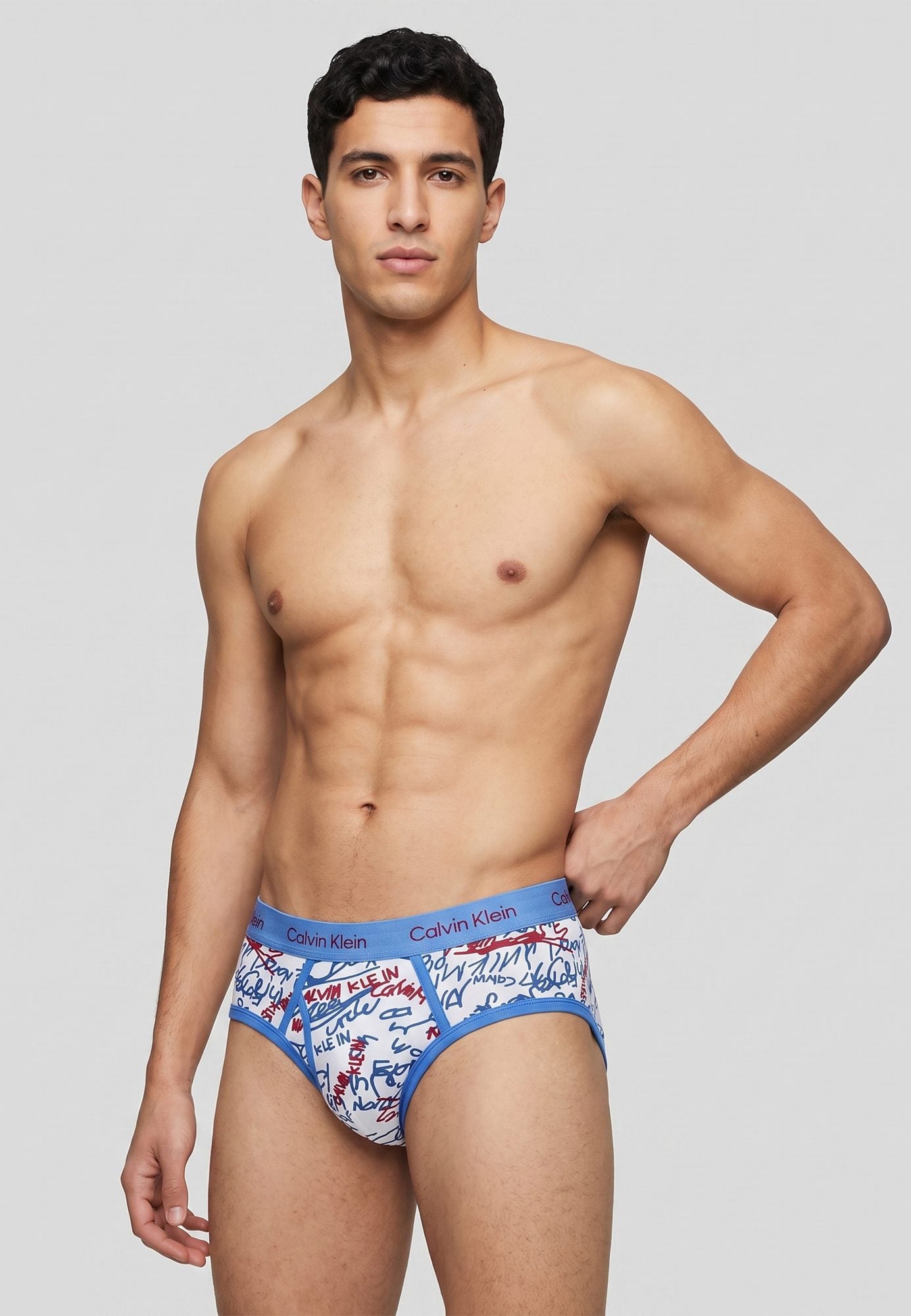 Calvin Klein Brief — imprime bleu — sous-vêtement homme authentique