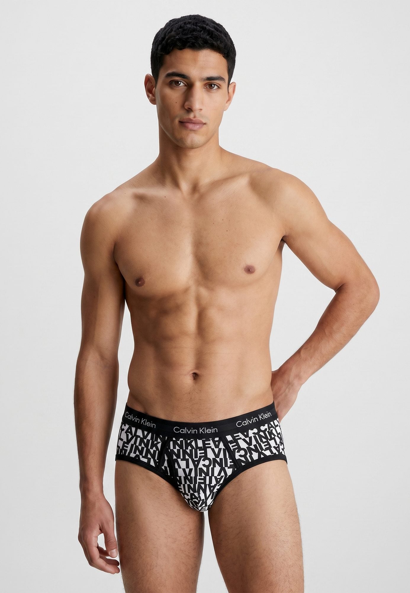 Calvin Klein Brief — imprime lettres noir — sous-vêtement homme authentique