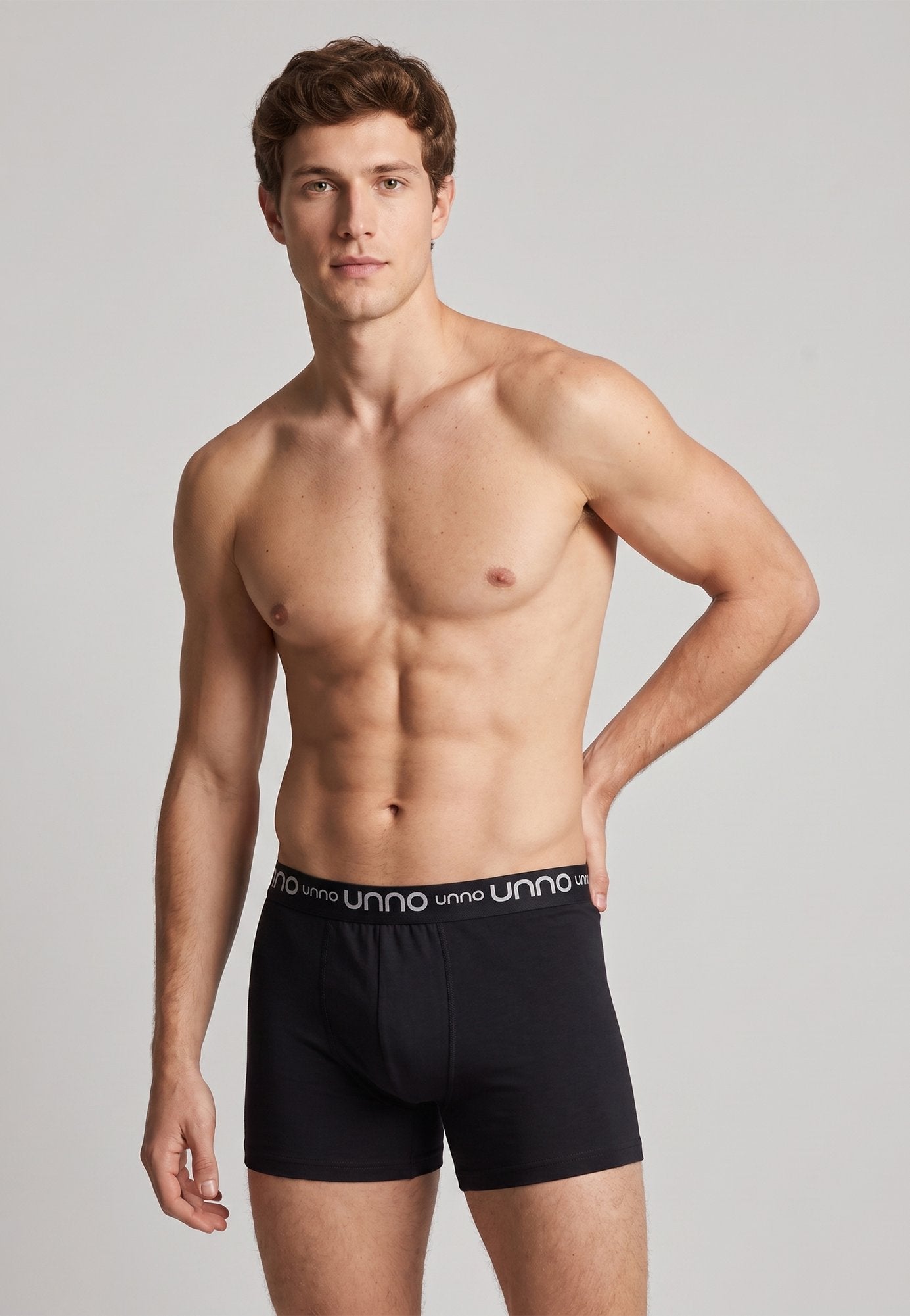Unno Boxer — noir — sous-vêtement homme authentique